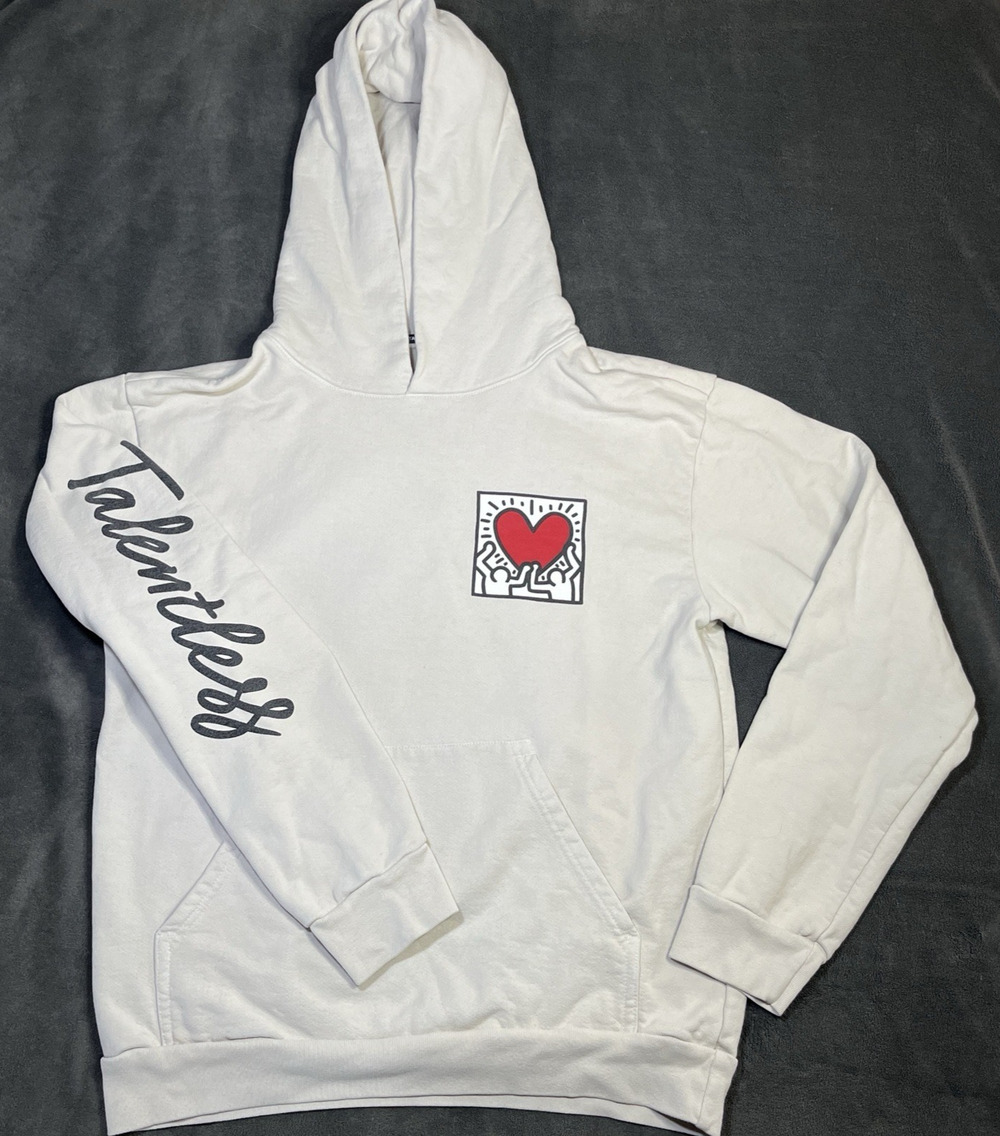 Talentless Hoodie Keith Haring Collab “Holding Heart” Graphic Adult M Pullover